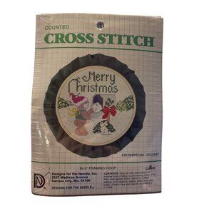 Designs For The Needle Cross Stitch Kit Merry Christmas Spec Delivery 3119 VTG